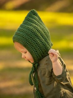 Sage green pixie elf hat by Two Seaside Babes Crochet Elf Hat, Hat Photography, Enchanted Forest Theme, Forest Elf, Baby Costume, Pixie Hat, Hospital Outfit, Dog Clothes Patterns, Art Study