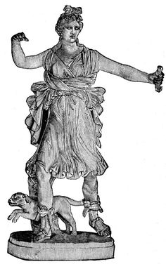 an old statue with a dog standing on it's hind legs and arms stretched out