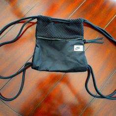 Nike String Backpack With Mesh Like New, Never Used. Sports Backpack In Mesh, Sports Mesh Backpack, Functional Mesh Sports Bag, Everyday Black Mesh Backpack, Sporty Everyday Backpack, Black Athleisure Bag For Gym, Black Mesh Backpack For Travel, Functional Mesh Backpack Bag, Black Mesh Standard Backpack