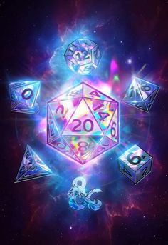 an image of some dices in the space