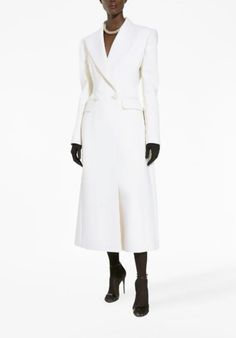 Made in Italy Coat White, White Coat, Long Coat, Double Breasted, Wool Blend, Fashion Branding, Dolce And Gabbana, In Italy, Italy