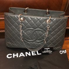 100% Authentic Chanel Quilted Dark Grey Chanel Bag With Silver Hardware Barely Used And In Great Condition - Comes With Box And Dust-Bag Height -10” Width- 16” Baddie Hairstyles, Chanel Bags, Silver Hardware, Chanel Bag, Dark Grey, Size 16, Dust Bag, Quilting, The 100