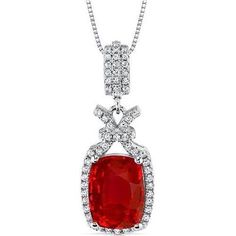 METAL SPECIFICATIONS Metal Name : White Gold 14K STONE SPECIFICATIONS Stone Name : Ruby and Diamond Stone Cut : Cushion and Round Stone Details : There is one ruby in the center of approx. 12.00 carats (Approx. Size 13 x 13 mm) and approx. 1.20 carats of round diamonds on the side. Natural earth-mined stones. Total Stone Weight: approx. 13.20 carats Color : Red/F Clarity : AAA/VVS1 PENDANT SPECIFICATIONS Length : 16” (Can change length, please indicate about change with payment) Appraised Value Dazzling Gia Certified Ruby Jewelry, Dazzling Gia-certified Ruby Jewelry, Formal Red Diamond Cut Necklace, Red Diamond Cut Necklace For Formal Occasions, Formal Ruby Gemstones With Vvs Clarity, Formal Red Diamond Necklace, Exquisite Ruby Jewelry Gia Certified, Formal Red Gemstone Diamond Necklace, Red Gemstone Diamond Necklace For Formal Occasions