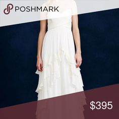 a woman in a white dress with the words poshmark $ 3995