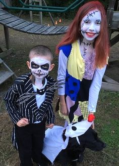 two children dressed up in halloween costumes