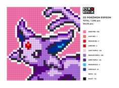 the pixel art is made with different colors and shapes