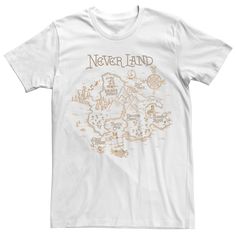 Fly past the second star to the right and straight on till morning. Fly past the second star to the right and straight on till morning. Short sleeve Crewneck FABRIC & CARE Cotton, polyester Machine wash Imported Size: 3XL. Color: White. Gender: male. Age Group: adult. Pattern: Graphic. Material: Cotton Blend. Never Land Map, Neverland Map, Peter Pan Neverland, Middle Earth Map, Map Graphic, Lady And The Tramp, Disney Ladies, The Rings, Lord Of The Rings