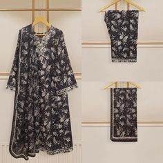 "Brand New with tags Agha Noor Original 💯  3 Piece Embroidered Cambric Cotton Shirt Pant & Dupatta  Shirt:Embroidered Cambric Cotton Pant:Embroidered Cambric Dupatta:Printed Chiffon With Lacing Size:Xs Small Medium & Large XS Chest:37\" Small Chest:39\" Medium Chest:40\" Large Chest:44\" Shirt Length:44\" Pant Length:37\" ❌No Return or Exchange❌ ➡️Feel free to message us if you need more pictures, measurements and details about the dress." Summer Cotton Unstitched Suit With Long Sleeves, Black Cotton Lawn Suit For Summer, Fitted Black Lawn Suit For Summer, Cotton Unstitched Suit With Chikankari Embroidery, Fitted Long-sleeve Pant Set With Printed Motifs, Fitted Long Sleeve Pant Set With Printed Motifs, Summer Floral Embroidery Unstitched Suit With Long Sleeves, Traditional Black Lawn Suit For Summer, Embroidered Cotton Pant Set With Long Sleeves