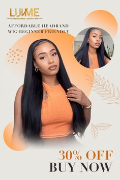 Game changer!😍 This simple unit gives all vibes!💪Code "HEADBAND30" to get 30% OFF!! Straight Headband Wig, Hair Care Oil