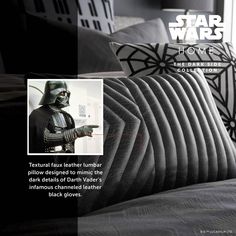 the star wars pillow is designed to mimic the dark side