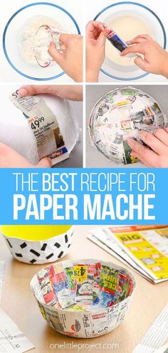 the best recipe for paper mache with instructions to make it and how to use it