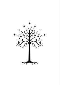 Tatouage en noir de l’arbre blanc du Gondor Lord Of The Rings Tattoo Tree Of Gondor, Lotr Tattoo Tree Of Gondor, Gondor Tree Tattoo, Lord Of The Rings Tree Tattoo, Simple Dnd Tattoo, Lotr Tree, Gondor Tattoo, White Tree Of Gondor Tattoo, Gandalf Tattoo Minimalist