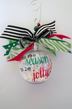 a christmas ornament hanging from a wall