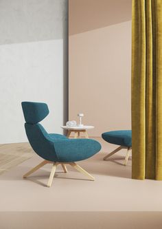 Rendering fotorealistico di un set astratto ambientato raffigurante prodotti di arredo di design tra cui poltrona imbottita e tavolini. l'immagine è stata attraverso l'utilizzo di software 3d. Big Armchair, Bedroom Wardrobe, Plush Fabric, Feminine Design, Egg Chair, Ash Wood, Set Design, Design Working, Floor Chair