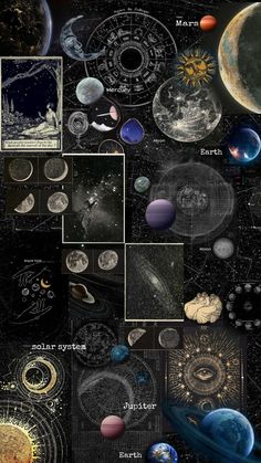 the solar system with all its planets and their names on it's back cover