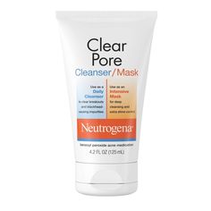 Get clearer, healthier looking skin with Neutrogena Clear Pore Facial Cleanser & Clay Face Mask. Designed for acne-prone skin, this 2-in-1 product can be used as a daily face wash or as an intensive face mask. The dermatologist-tested formula contains powerful 3.5% benzoyl peroxide acne medication to treat existing breakouts. It is also formulated with oil-absorbing kaolin and bentonite clay. When used as an intensive, deep-cleaning clay facial mask, the formula provides a cooling sensation as i Bangkok University, Clear Mask, Daily Face Wash, Daily Facial Cleanser, Pore Cleanser, Clear Pores, Acne Facial, Jada Pinkett Smith, Benzoyl Peroxide