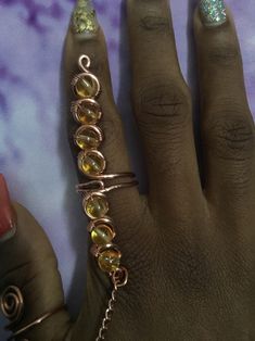 Citrine Crystal Ring, Citrine Jewelry, Gemstones, Citrine Chakra Ring, Yellow stone Jewelry, Copper Ring, Meditation '''''''''''''''''''''''''''''''''''''''''''''''''''''''''''''''''''''' All rings adjust Citrine ring not only eye catching style but healing capabilities. Copper works as an energy conductor so it amplifies the energy of the stones. Crystals are like friends and they help to reveal different layers of yourself. So use your ring as a feel good reminder to listen to your body, trust Adjustable Citrine Ring, Spiritual Citrine Ring Jewelry, Adjustable Citrine Gemstone Rings, Handmade Adjustable Citrine Rings, Unique Citrine Gemstone Crystal Ring, Handmade Citrine Crystal Ring As Gift, Adjustable Amber Open Ring Jewelry, Bohemian Citrine Ring Jewelry, Bohemian Citrine Ring