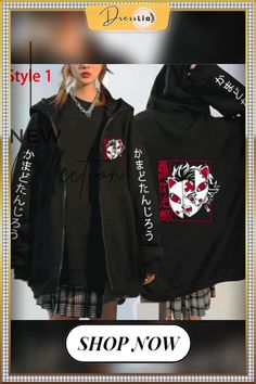 New Demon Slayer Hoodie Anime Kimetsu No Yaiba Zipper Hoodies Fashion Women Men Autumn and Winter Long Sleeve Loose Coat Tops Hooded Outerwear With Anime Print, Anime Print Winter Outerwear, Winter Anime Print Outerwear, Hip Hop Long Sleeve Halloween Outerwear, Long Sleeve Anime Print Hoodie For Fall, Anime Print Long Sleeve Hoodie For Fall, Hooded Anime Print Outerwear For Fall, Fall Anime Print Long Sleeve Hoodie, Fall Anime Print Hooded Outerwear