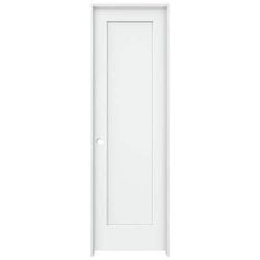 an open white door on a white background