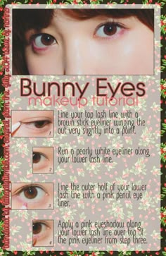 Bunny Eyes, Eyes Makeup Tutorial, Makeup Courses, Asian Makeup Tutorials, Doll Eye Makeup, Kawaii Makeup, Korean Eye Makeup