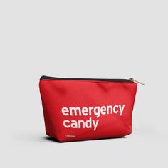 Packing Bag - Emergency Candy - Airportag Zombie Survival Kit, Pack Like A Pro, Perfect Travel Bag, Airport Design, Honeymoon Gifts, Zombie Survival, In Case Of Emergency, Pencil Bags, Red T