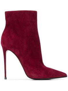 Le Silla Eva Suede Ankle Boots - Farfetch Baddie Shoes, Le Silla Shoes, Red Heel Boots, Shoe Diva, Rainbow Heels, Red Ankle Boots, Chic High Heels, Burgundy Shoes, Pinterest Ideas