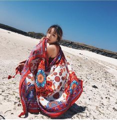 Buy More! Save More!

Size: 180*100cm

Material: cotton White Floral Print Sarong For Beach Season, Red Cotton Summer Sarong, Bohemian Sun, Long Silk Scarf, Boho Scarfs, Square Silk Scarf, Grandmother Gifts, Ethnic Print, Women Shawl