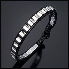 This special design natural gemstone bracelet made with 6*4 mm gruntle shaped Hematite. It is a perfect gift for you and all your loved one for all special days.  All our designs prepared by hand according to the your given sizes with love. Wrap is durable 1,5 mm polyester black rope. For closure of our high quality bracelet we used zamak alloys button with 2 optional closure buttonhole. Used Materials; 6*4 mm pig nose silver hematite 1 cm zamak alloys button 1.5 mm black korean rope ☆ABOUT US☆ https://www.etsy.com/shop/SevenArtJewelry?ref=listing-shop2-all-items-count#about ☆OUR POLICIES☆ https://www.etsy.com/shop/sevenartjewelry#policies Thanks for your visit Seven Art Jewelry Handmade Bracelets For Men Greatergood, Modern Silver Beaded Bracelet As Gift, Modern Adjustable Silver Wrap Bracelet, Adjustable Silver Modern Beaded Bracelets, Silver Minimalist Wrap Bracelet For Gift, Silver Minimalist Wrap Bracelet Gift, Modern Adjustable Silver Beaded Bracelets, Minimalist Silver Wrap Bracelet Gift, Modern Silver Leather Bracelet As Gift