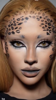 Leopard Makeup Halloween, Cheetah Halloween Costume, Leopard Halloween, Deer Makeup, Holloween Makeup