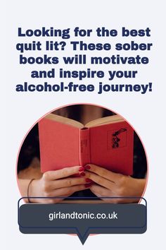 someone is reading a book with the caption looking for the best out it? these sobber books will motivate and inspire your alcohol - free journey