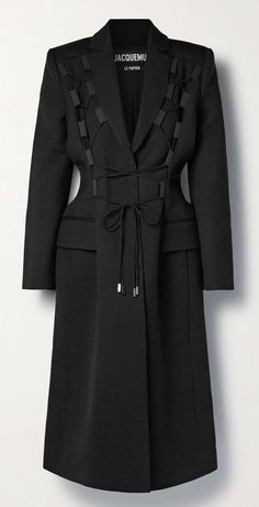 Hourglass Waist, Twill Coat, Long Black Coat, Abaya Designs, Coat Design, Abayas Fashion, Abaya Fashion, Work Fashion, Fashion Sewing