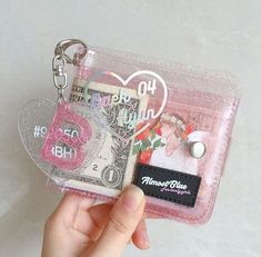 Jelly Wallet, Wallet Aesthetic, Wallet Inspiration, Clear Wallet, Blue Wallet, Cute Wallets, Bts Merch, Korean Aesthetic, Kpop Merch