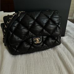 In Great Condition, Minor Wear Throughout. Has Protective Film On Cc Hardware, So There’s Very Minor Wear. Comes With Original Box, Dust Bag, And Authenticity Card. Can Be Worn As Crossbody Or As Shoulder Bag. Bought From The Real Real In 2022. I Paid $5,600 With Taxes The Real Real, Real Real, Chanel Bags, Flap Bag, Chanel Bag, Original Box, Dust Bag, Bubbles, Chanel