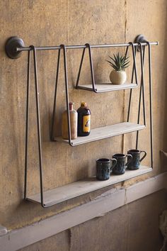 Triple Hanging Shelf, The Feathered Farmhouse Small Wall Hanging Display Cabinet, Hang A Wall Cabinet, Leather Strap Shelves Bathroom, Wood And Metal Shelves Bathroom, Angle Iron Wall Shelf, Unique Wall Shelves Overstock, Small Apartment Living Wall Shelves, Shelf Wire Shelving With Wood, Wall Shelves With Rope