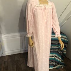 Vintage Katz Nightgown, Medium, Pink & White, Made in USA. Classic Baby Doll Winter Nightgown, Women's Sleepwear, Sustainable, Classic by OneLacyLady on Etsy Winter Nightgown, Vintage Sleepwear, Women's Sleepwear, Women's Nightgowns, Pajama Robe, Vintage Stuff, Nightgowns, Sleepwear Women, Baby Doll