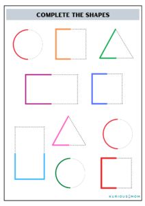 Shape activity worksheet for kids, shape activity for toddler, shape printable worksheet, shape activity for toddler, preschool shape activity, learn shapes Preschool Sight Words, Shape Activities Preschool, Activity Worksheet, Pre Writing Activities, Kids Worksheets Preschool, Worksheet For Kids, Nursery Activities, Shapes Preschool, Painting Activities