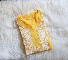 Indian Lucknow Chikankari Premium Cotton Tunic Kurti Full | Etsy Eid Cotton Kurta With Handwork, Anarkali Cotton Traditional Wear With Handwork, Yellow Semi-stitched Chikankari Embroidered Fabric, Yellow Semi-stitched Cotton Kurta, Cotton Kurta With Handwork For Diwali, Handwork Cotton Kurta For Diwali, Cotton Traditional Wear With Handwork For Festivals, Traditional Cotton Wear With Handwork, Fitted Cotton Traditional Wear With Handwork