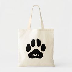 Cute Paw Print Tote Bag With Name - tap to personalize and get yours #paw #print, #custom #name, #max, Fruit Tote Bag, Vintage Flower Backgrounds, Cute Paw Print, Lemon Watercolor, Dog Tote, Vintage Flower Prints, Watercolor Fruit, Vintage Floral Pattern, Dog Paw Print