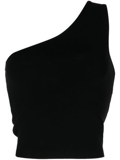 black FSC viscose blend asymmetric neck one-shoulder straight hem We've partnered with Good On You — an independent agency that rates how brands perform in relation to their impact on the planet, people and animals, with a multi-criteria rating simplified to a five points scale. In order to be awarded our conscious label, larger brands need to score a minimum of four out of five ('Good'), while smaller brands must score at least three out of five ('It's A Start'). This item comes from a brand rated three out of five ('It's A Start') by Good on You at the time it was added on FARFETCH. Please note, this is a brand-level rating and does not guarantee that this product is made with conscious materials. Learn more about what makes a product Conscious on our Conscious Criteria page Black Top, Taylor Swift Outfits, One Shoulder Tops, Cute Tops, Fashion Item, Shoulder Top, Top Brands, One Shoulder, Stylish Outfits