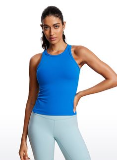 Butterluxe collection features super soft and stretchy high-quality fabric. Racerback tank top provides you with maximum comfort and freedom of movement. Athletic high crew neck adds coverage and a better fit. Idea for yoga, workout, gym, and exercise. Feature & Fitting: 
 Butterluxe collection 
 Design for yoga 
 Racerback, tight fit 
 High neck design 
 Fabric: 
 Extremely Soft, luxurious comfort and lightweight 
 Ultra stretchy, gently compression 
 Brushed, 4-Way stretch 
 81% Polyamide, High Neck Designs, Collection Design, Yoga Training, Yoga Workout, Design Fabric, Workout Gym, Waist Length, Racerback Tank Top, Racerback Tank