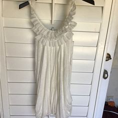 Nwt Sleeveless Dress From Ann Myra. Ruffles In Front, Pullover Style. Layered In Front And Back. Really Cute. Sequin Blazer Dress, Pink Stripe Dress, Mock Dress, Cheetah Dress, Athleta Dress, Tiered Ruffle Dress, Mini Sundress, Ruffled Dress, Halter Mini Dress