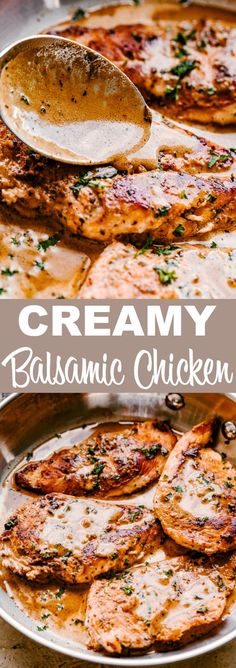 this creamy balsamic chicken recipe is the perfect way to use up leftover bread