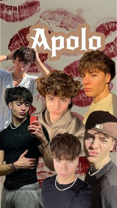 an advertisement for the upcoming album, apolo featuring young men with different hair styles