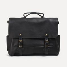 Men's Laptop Bags | Leather Briefcase - Made in France | Bleu de chauffe Luxury Black Backpack Satchel, Luxury Black Satchel Backpack, Classic Backpack Style Satchel For Daily Use, On-the-go Black Bag With Detachable Strap, Black Luxury Laptop Bag With Adjustable Strap, Black On-the-go Bag With Detachable Strap, Classic Black Travel Bag With Double Handle, Classic Bags With Detachable Strap For On-the-go, Black Business Backpack Satchel