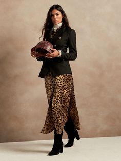 Silk Maxi Shirtdress | Banana Republic Timeless Elegance Style, Michelle Pfeiffer Style, Leopard Dress Outfit, Leopard Print Outfits, Statement Shoes, Maxi Shirts, Statement Shoe, Silk Maxi, Maxi Shirt Dress