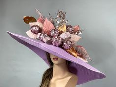 "Vogue hats are perfect for horse racing events, church, the Kentucky derby, weddings, garden tea parties and charity events. One size hat.(20.5\"-22.5\") adjustable inner band Brim is 10\". Wired brim. Light weight. THIS HAT IS NOT RETURNABLE AND IS NON-REFUNDABLE. Please visit my other shop https://www.etsy.com/shop/BridalWorldAccessory Thank you very much for shopping at my shop. Have a great day." Purple Hats For Royal Ascot Races, Lavender Curved Brim Hat For Party, Lavender Curved Brim Hat For Parties, Lavender Curved Brim Party Hat, Lavender Mini Hats For Kentucky Derby Formal, Lavender Mini Hat For Royal Ascot Formal Event, Lavender Hat For Evening And Royal Ascot, Lavender Hat For Evening At Royal Ascot, Lavender Mini Hat For Royal Ascot