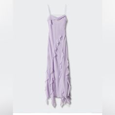 Mango Lilac Ruffle Maxi Dress Never Used No Tags But Its The Same Hanger And Bag It Came In Size Small Sold Out In Stores Ankle Length Dress, Camisole Dress, Sleeveless Dress Summer, Backless Maxi Dresses, Sling Dress, Suspender Dress, Long Summer Dresses, Dresses Summer, Ruffled Maxi Dress