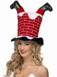 If you are looking for a fun way to celebrate Christmas, then grab this Santa stuck in chimney hat. It is an ideal accessory to make you unique among the crowd. Anyone who glances at you would wish they should possess one like this for the next Christmas event.Product Features:Features Santa stuck in a chimneyItem is a costume accessory for adults and not a toyPerfect for a fun themed party, cosplay show, daily use, parties and other occasionsHat comes in display cardDyes may not be colorfastWar Santa Stuck In Chimney, Diy Christmas Hats, Funny Christmas Hats, Christmas Fancy Dress, Crazy Hat Day, Silly Hats, Christmas Hats, Occasion Hats, Hat Day