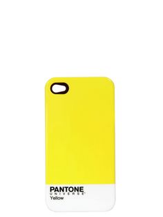 a yellow phone case with the words pantone on it's front and back