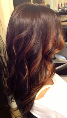 Brunette and Caramel face framing Balayage highlights over long layered curly hair. Kate at mecca Shatush Hair, Long Layered Curly Hair, Rambut Brunette, Layered Curly Hair, 2015 Hairstyles, Ombré Hair, Winter Hair Color, Auburn Hair